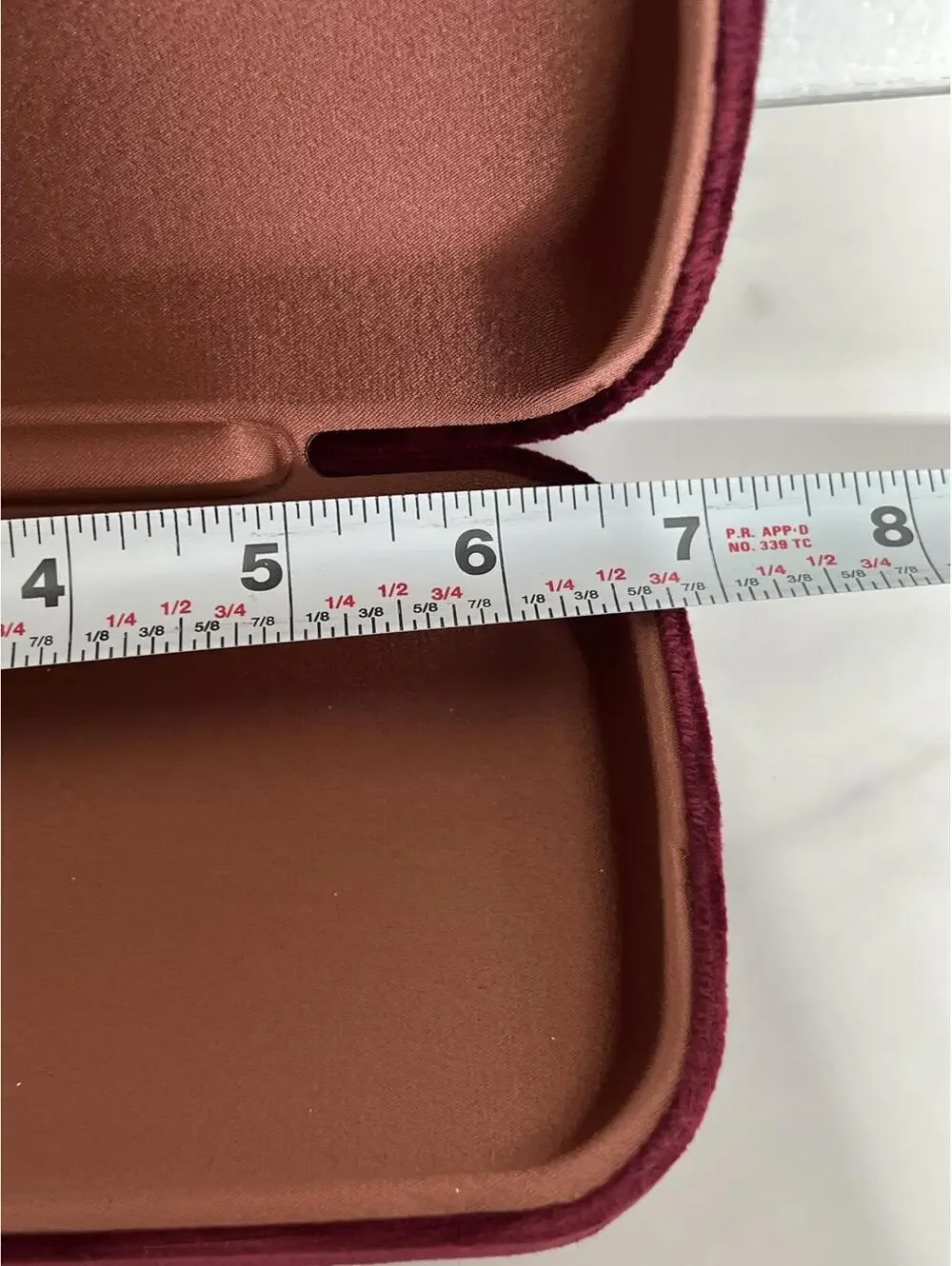 Gucci Burgundy Velvet Eyewear Large Hard Case Cloth, & Dust Bag (No Glasses)